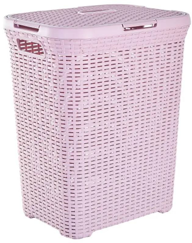 Coş pentru rufe cu capac Aleana Rattan 1122098 50L - 6