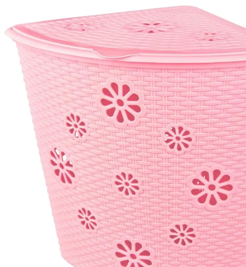 Корзина для белья Альтернатива М2250 Плетенка (Розовый)