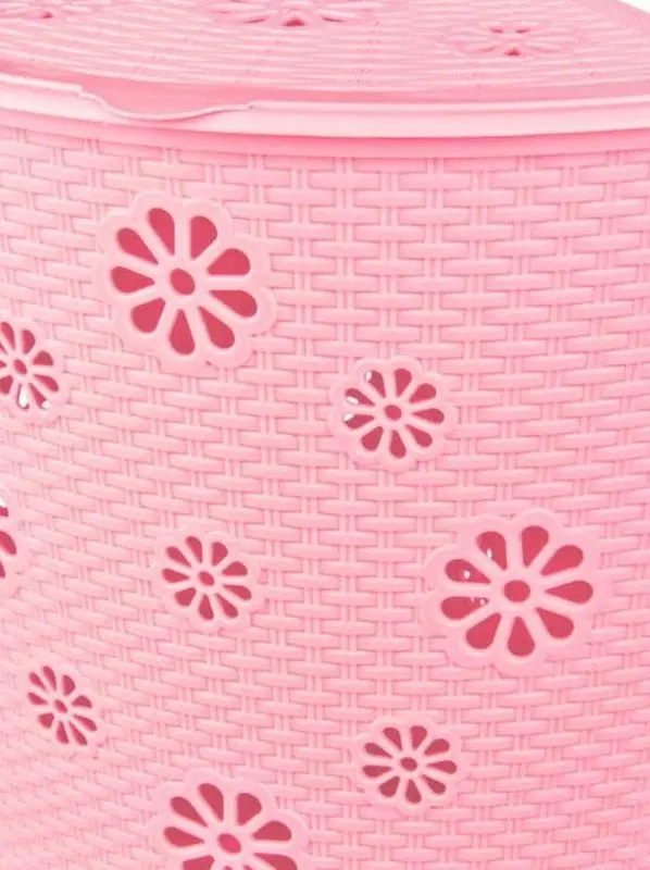 Корзина для белья Альтернатива М2250 Плетенка (Розовый)