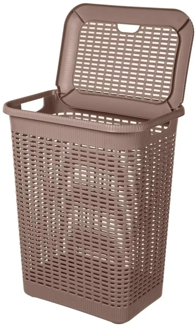 Coş pentru rufe cu capac Bytplast Econova 45707 50L (Brown)