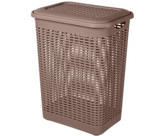 Корзина для белья с крышкой Bytplast Econova 45707 50L (Brown)