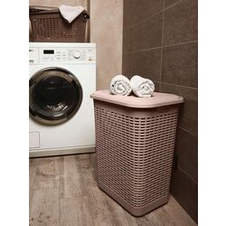 Coş pentru rufe cu capac Bytplast Econova 45707 50L (Brown) Thumb