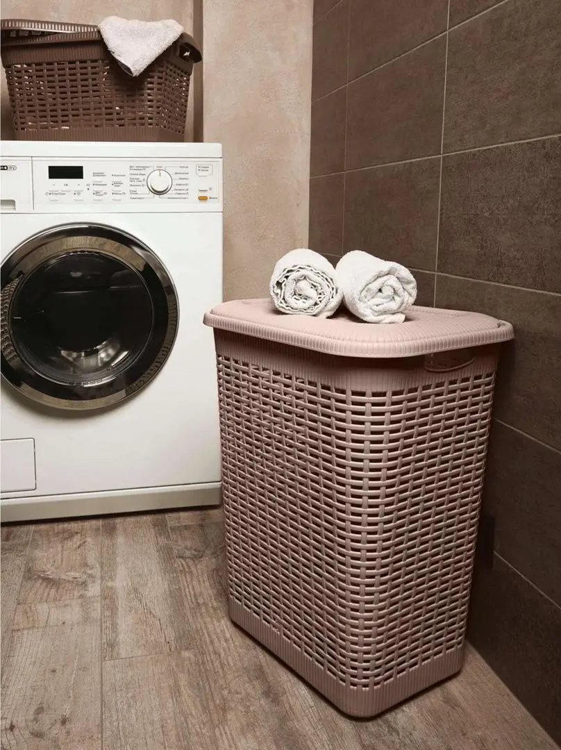 Coş pentru rufe cu capac Bytplast Econova 45707 50L (Brown)