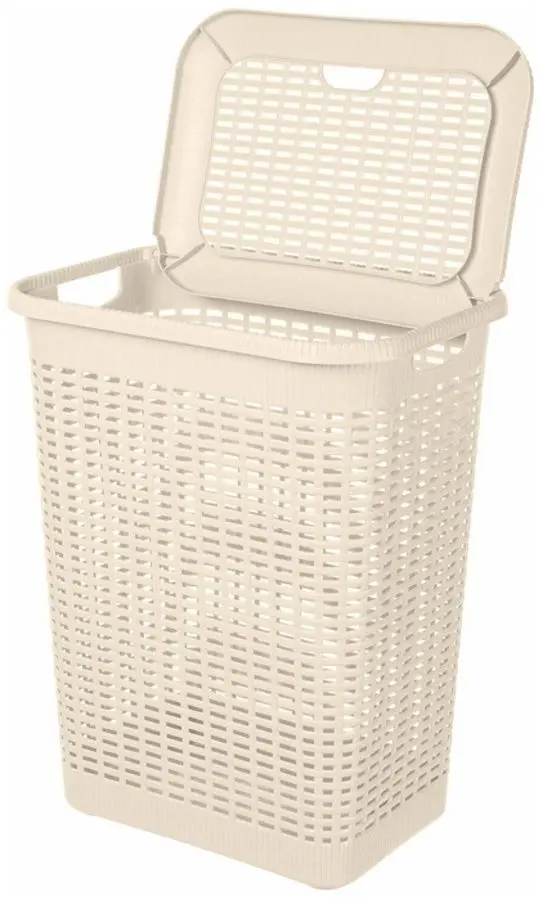 Coş pentru rufe cu capac Bytplast Econova 45708 50L (Ivory)