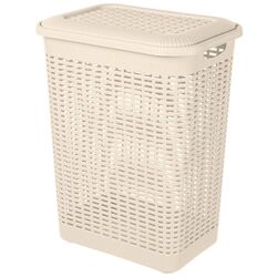 Coş pentru rufe cu capac Bytplast Econova 45708 50L (Ivory)