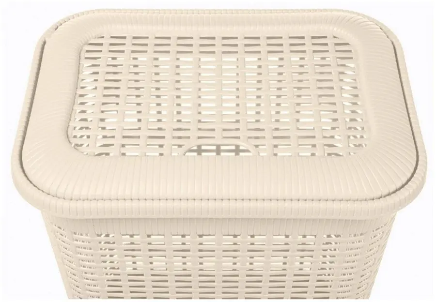 Coş pentru rufe cu capac Bytplast Econova 45708 50L (Ivory)