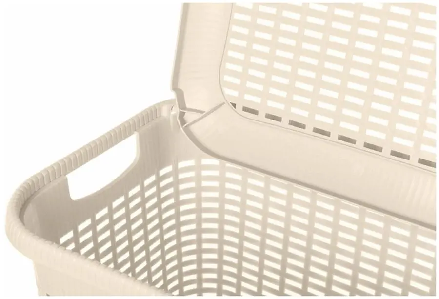 Coş pentru rufe cu capac Bytplast Econova 45708 50L (Ivory)