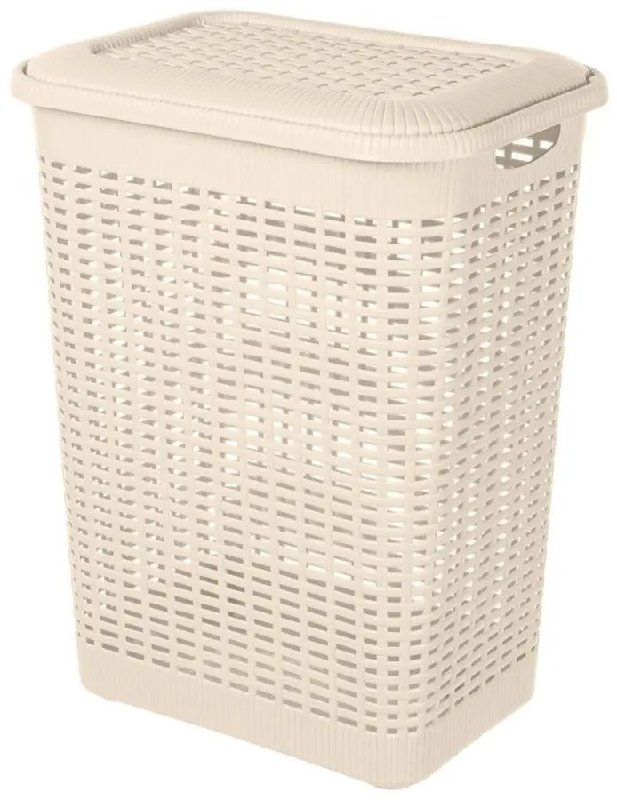 Coş pentru rufe cu capac Bytplast Econova 45708 50L (Ivory)