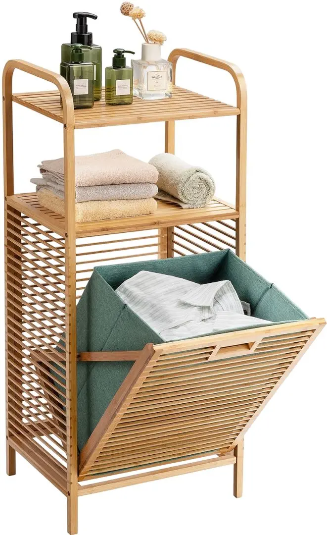 Cos pentru rufe Costway HW66588NA (Natural/Gray-Green)