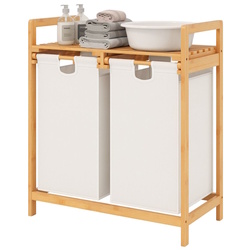 Cos de rufe Costway JV10141WH (White/Bamboo)