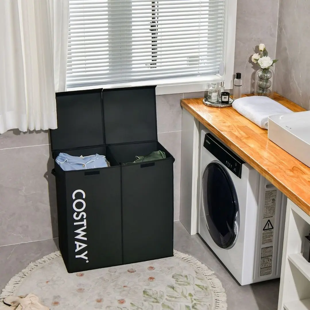 Cos pentru rufe Costway JV10787BK (Black) - 2