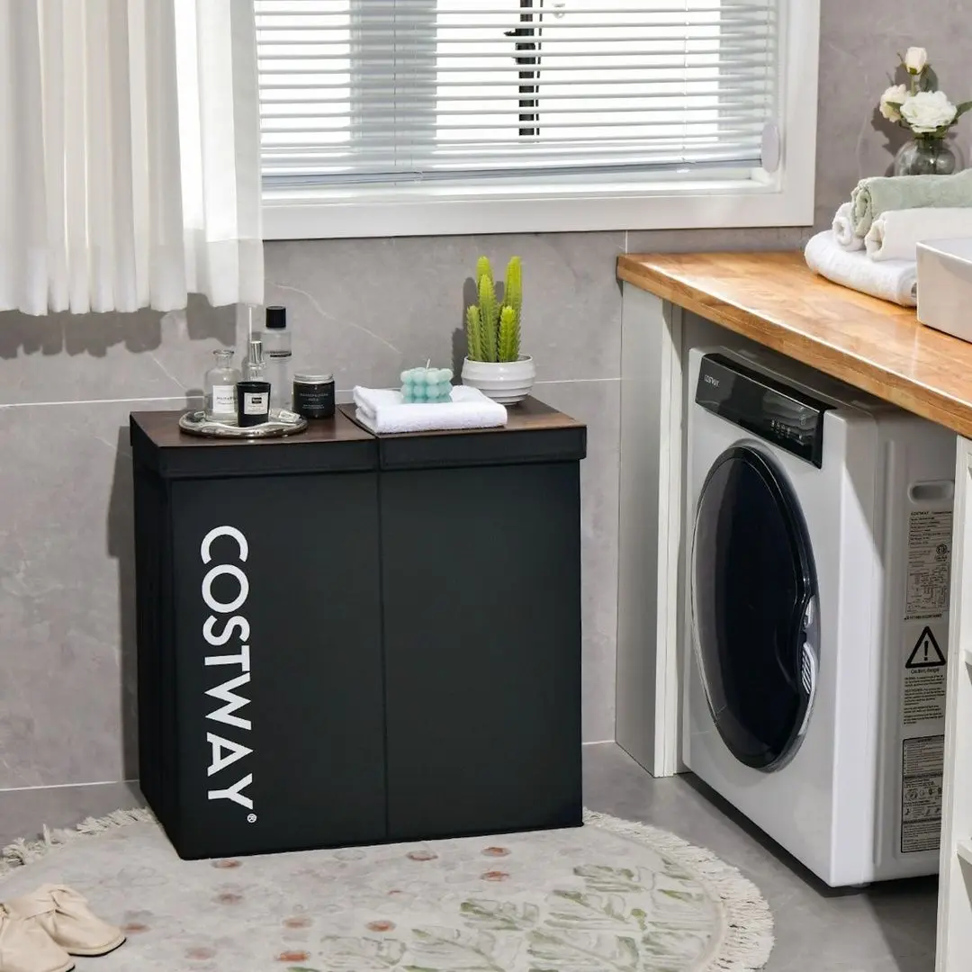 Cos pentru rufe Costway JV10787BK (Black)