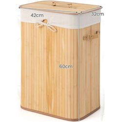 Cos pentru rufe Costway JZ10137NA (Bamboo) Thumb