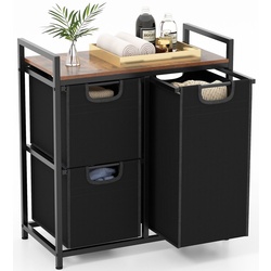 Cos pentru rufe Costway JZ10178CF (Black/Rustic Brown) Thumb