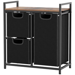 Cos pentru rufe Costway JZ10178CF (Black/Rustic Brown)