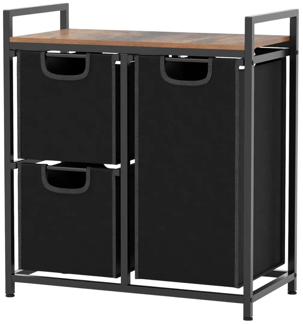 Cos pentru rufe Costway JZ10178CF (Black/Rustic Brown)