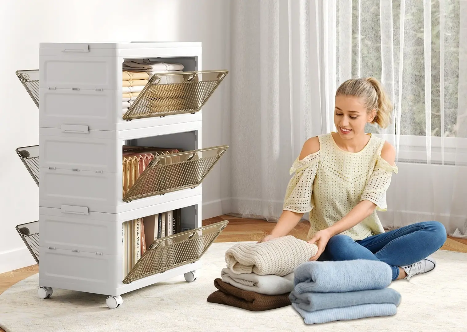 Comoda modulara Costway JZ10327WH (White)