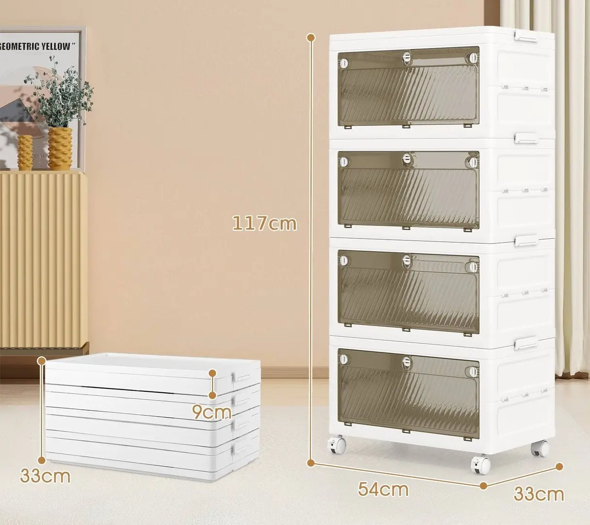 Comoda modulara Costway JZ10328WH (White)