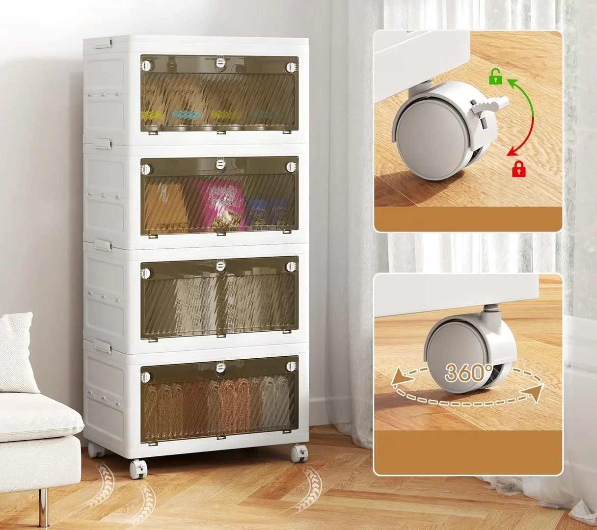 Comoda modulara Costway JZ10328WH (White)