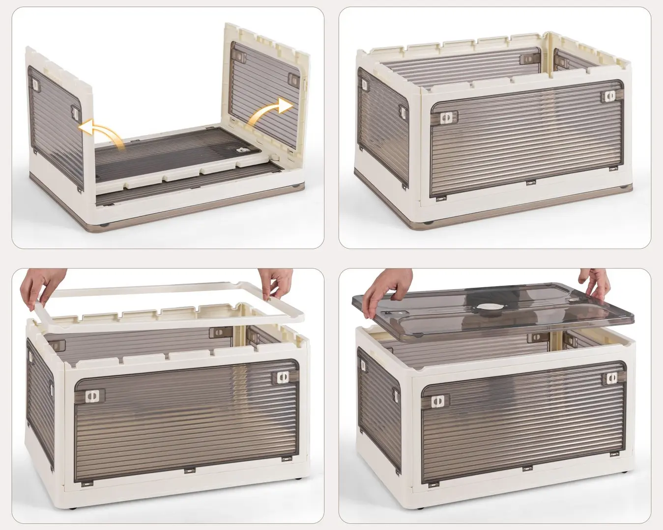 Set recipiente de depozitare Costway JV12131WH (White/Brown)