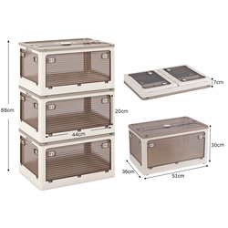 Set recipiente de depozitare Costway JV12131WH (White/Brown) Thumb