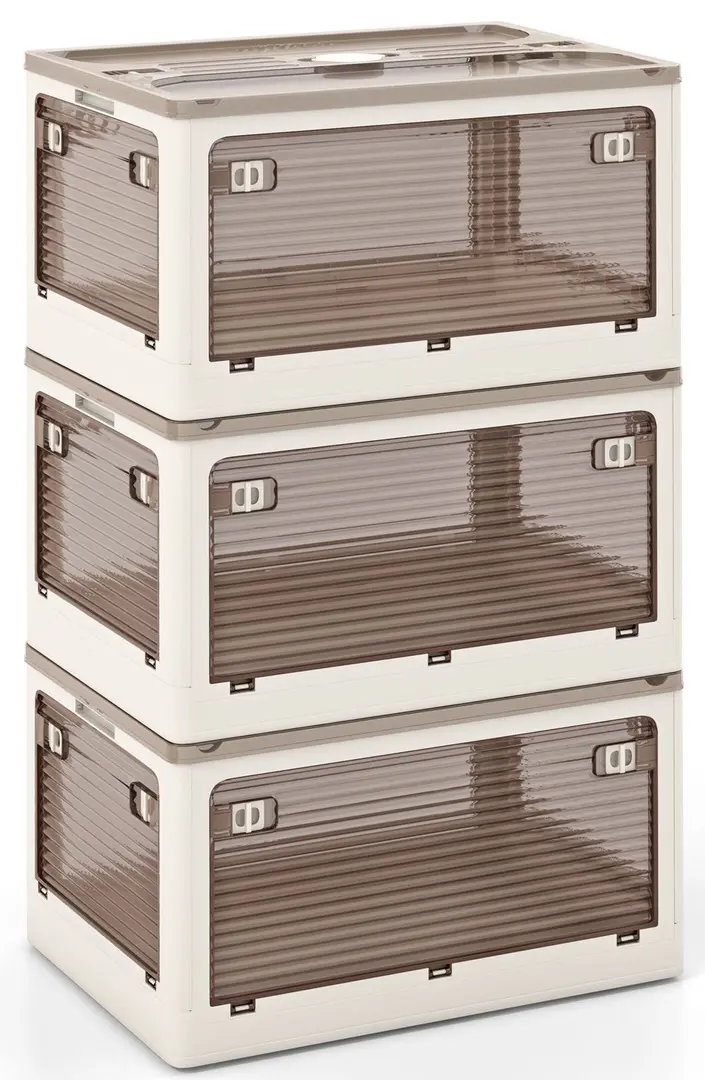 Set recipiente de depozitare Costway JV12131WH (White/Brown)