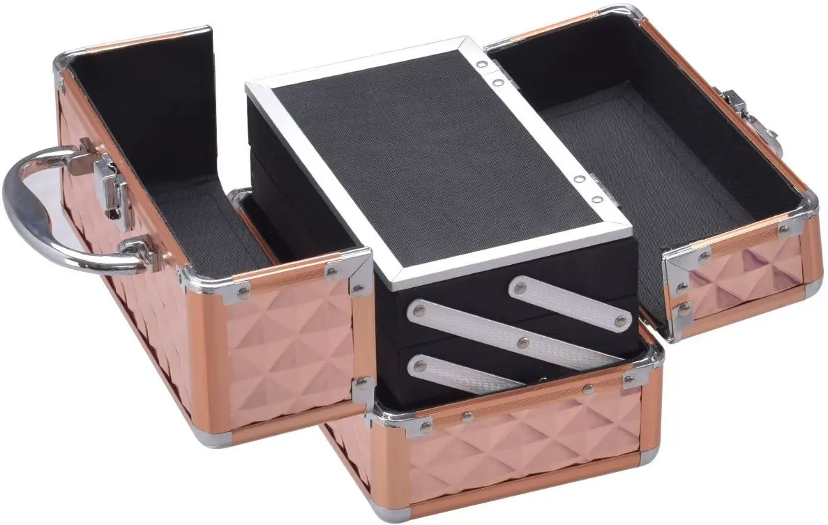 Органайзер-чемодан для косметики Costway HB85369GD (Gold) - 4