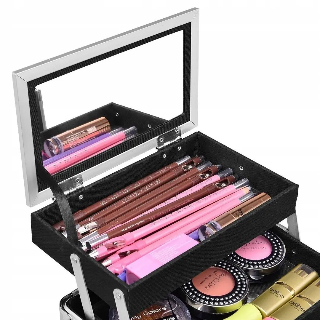 Valiză organizator cosmetic Costway HB85369SL (Silver) - 5