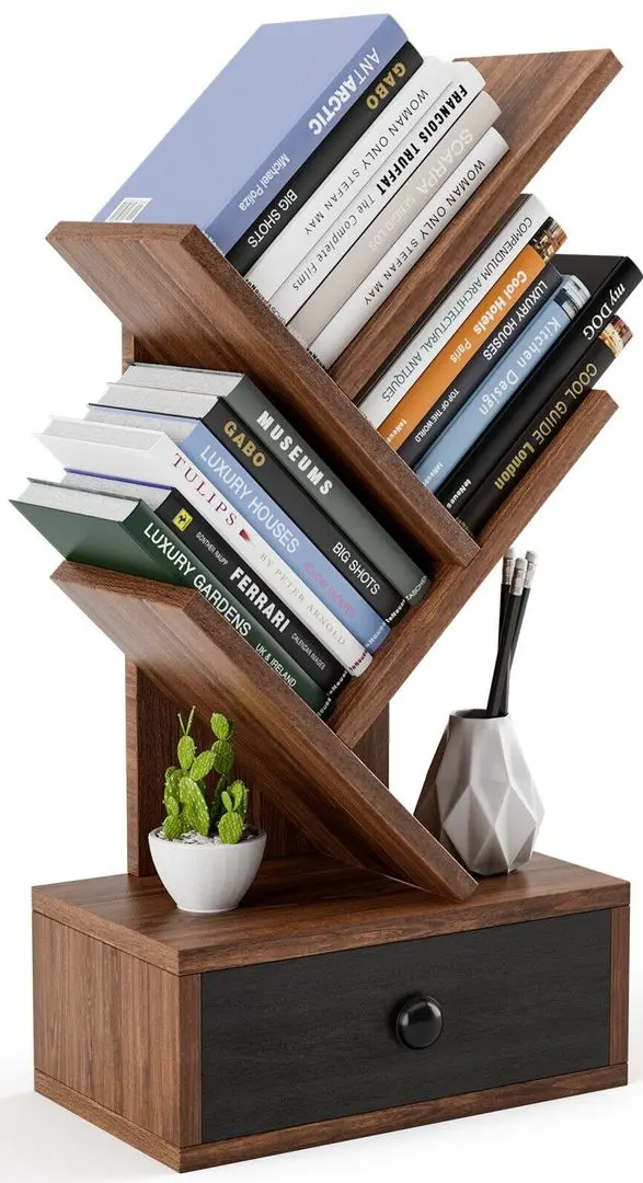 Подставка для книг Costway JV10717CF (Brown)