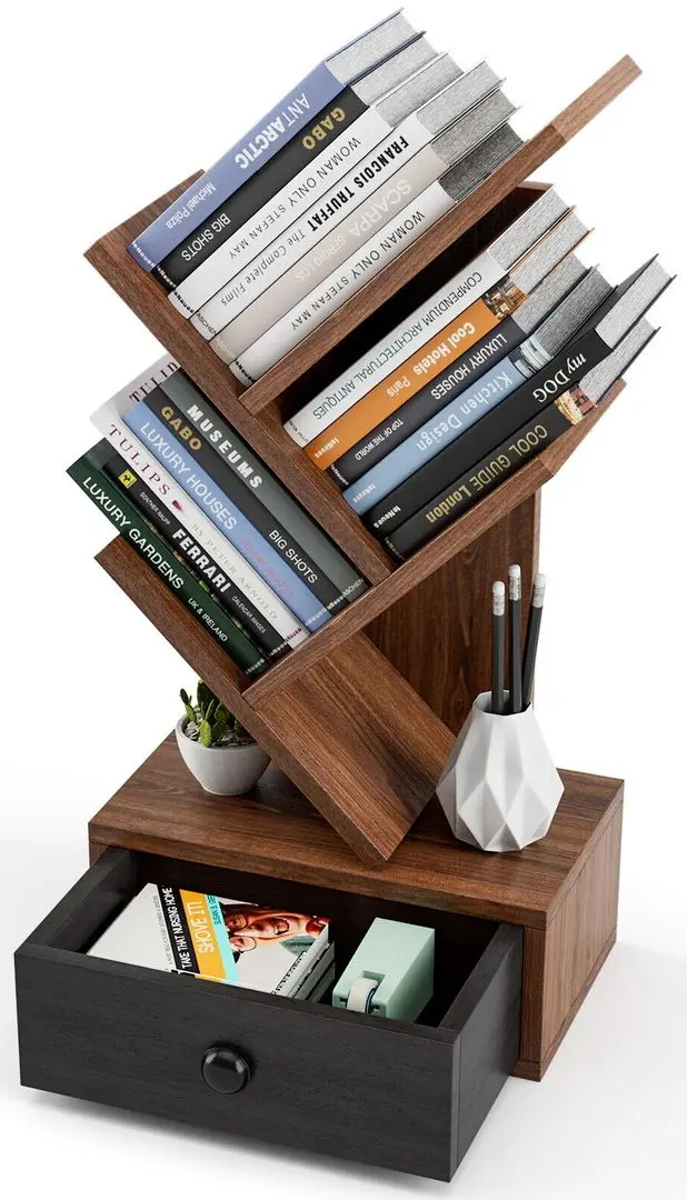 Подставка для книг Costway JV10717CF (Brown)