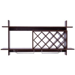 Raft pentru sticle Costway HW57400BK (Walnut) Thumb