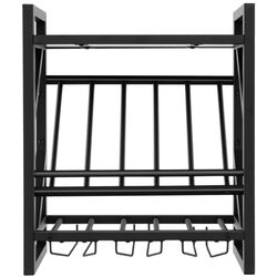 Raft pentru sticle Costway JV10898 (Rustic Brown/Black) Thumb