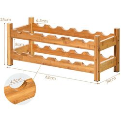 Suport pentru sticle de vin Costway JV10049NA (Natural) Thumb