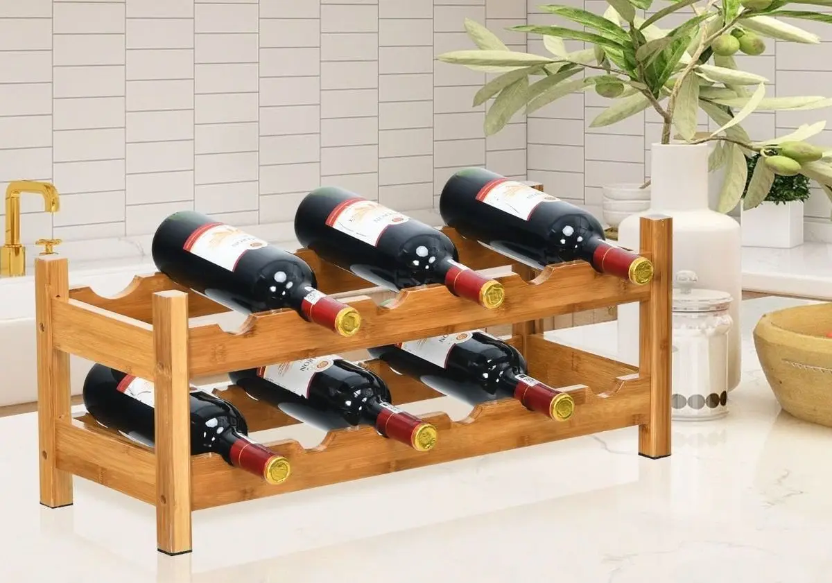 Suport pentru sticle de vin Costway JV10049NA (Natural)