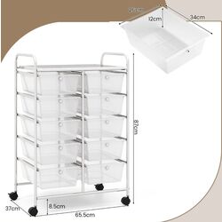 Тележка Costway JV11073CL (Transparent) Thumb