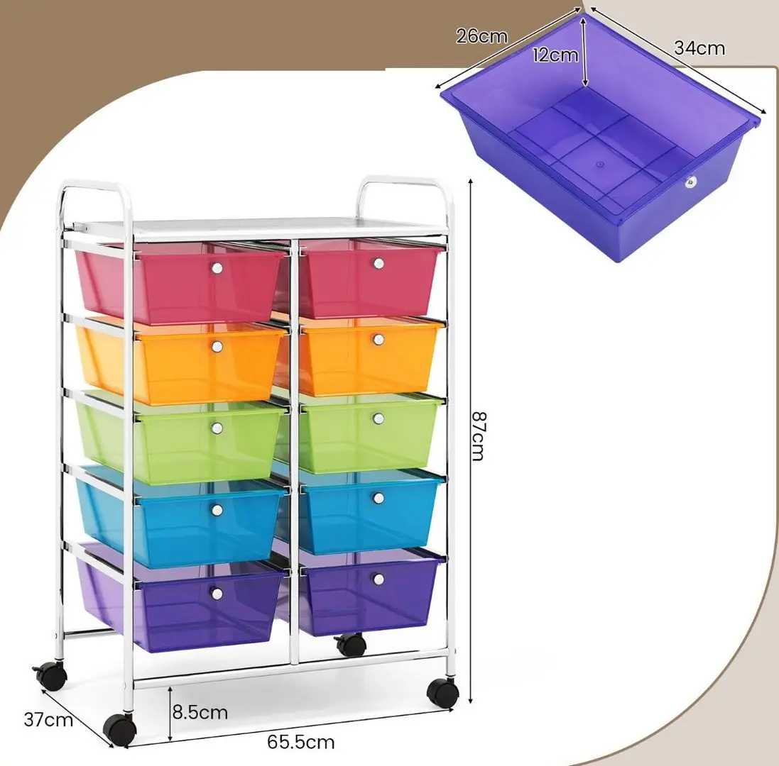 Тележка Costway JV11073RB (Multicolor) - 3