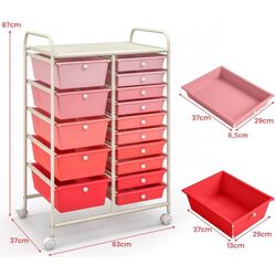 Тележка Costway HW53825PI (Pink) Thumb