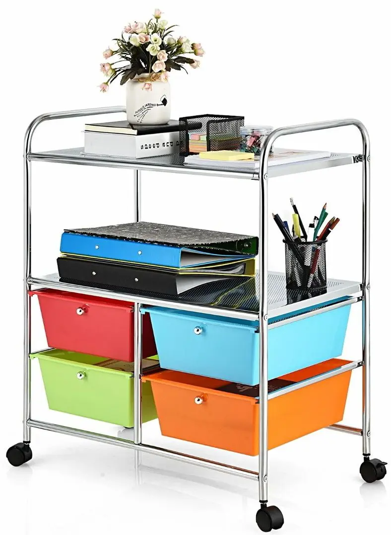 Тележка-органайзер Costway HW54070RB (Rainbow)