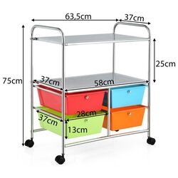 Тележка-органайзер Costway HW54070RB (Rainbow) Thumb