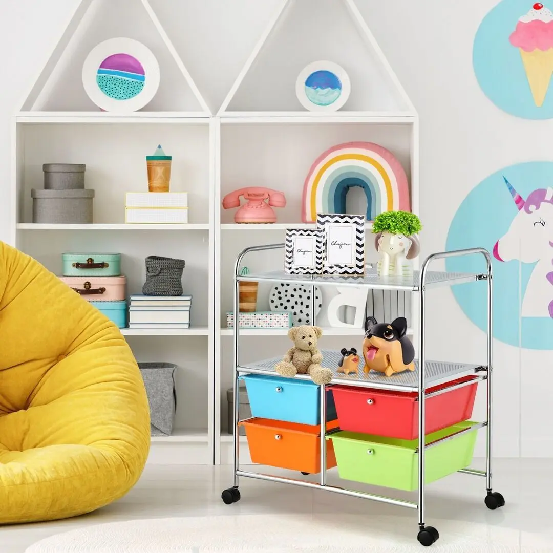 Тележка-органайзер Costway HW54070RB (Rainbow)