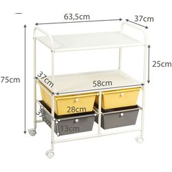 Тележка Costway HW54070YE (Yellow) Thumb