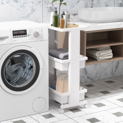 Тележка-органайзер Costway JV11492WH (White) Thumb