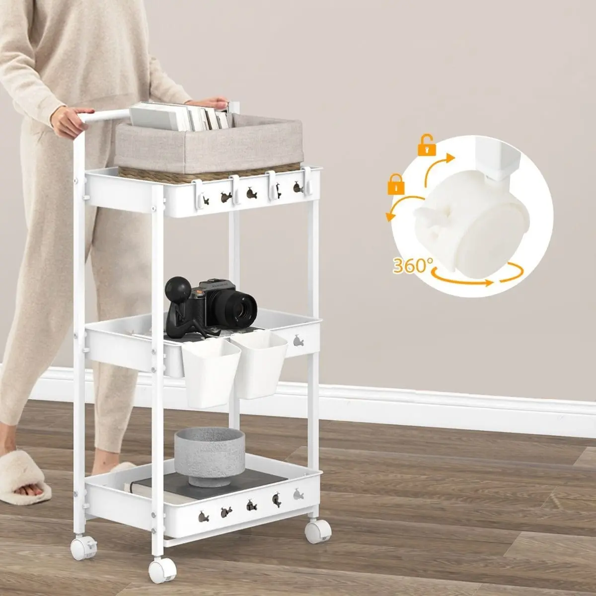 Carucior organizator Costway JZ10202WH (White)