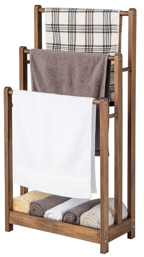 Suport de podea pentru prosoape Costway BA7862CF (Coffee)