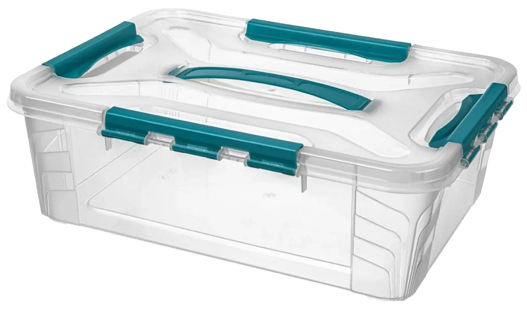 Контейнер Econova Grand Box 39x29x12 10L (Transparent/Turquoise)