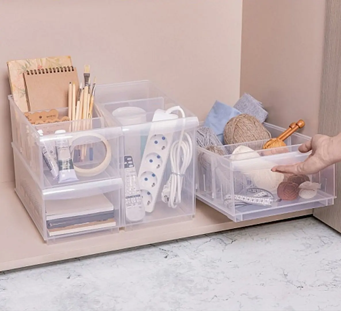 Контейнер-органайзер Econova Rolly 11.5L 24.2x45x12.9 (Transparent)