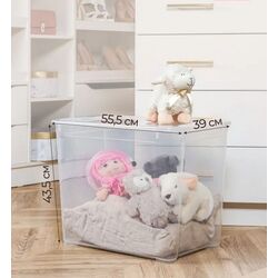 Container cu capac Econova Crystal XL 70L (Transparent) Thumb