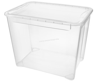 Контейнер с крышкой Econova Crystal XL 70L (Transparent)