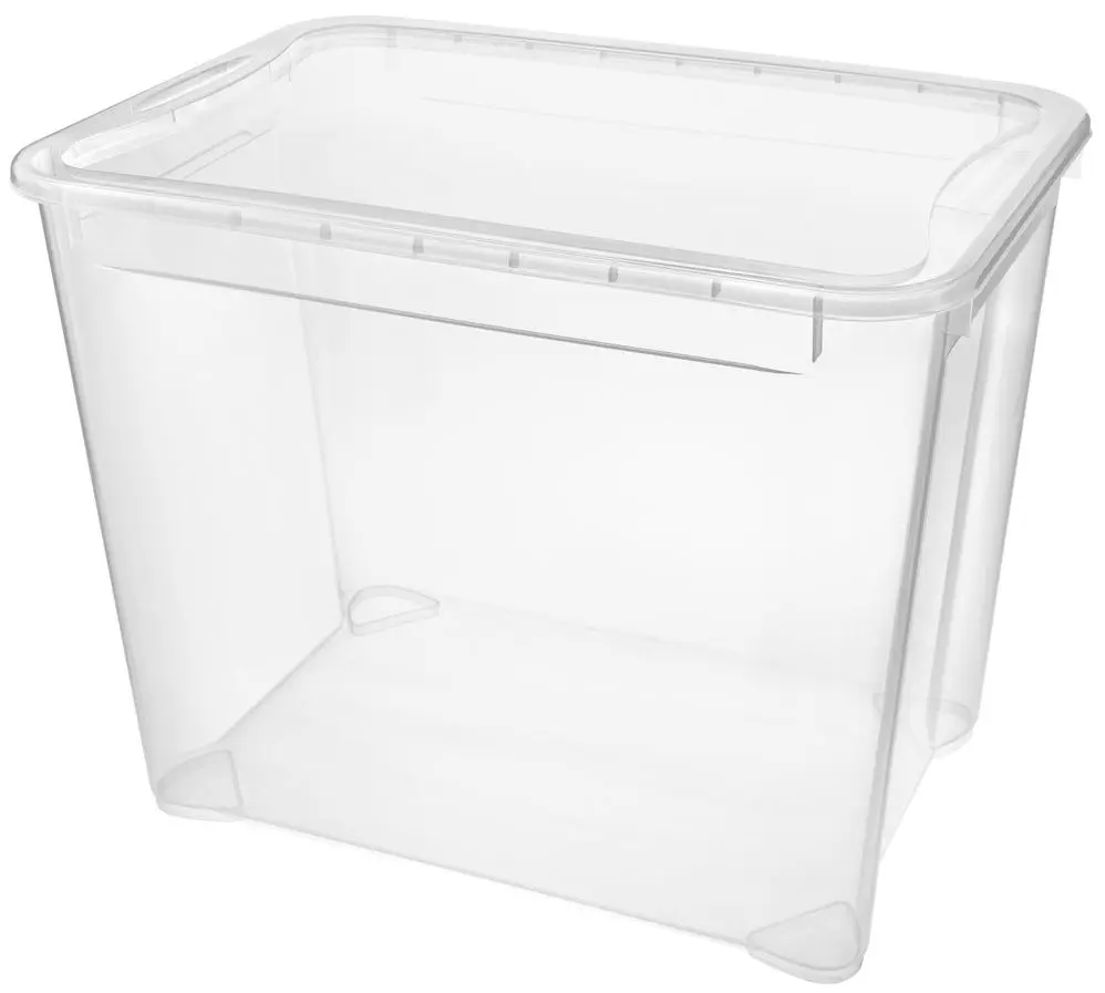 Container cu capac Econova Crystal XL 70L (Transparent)