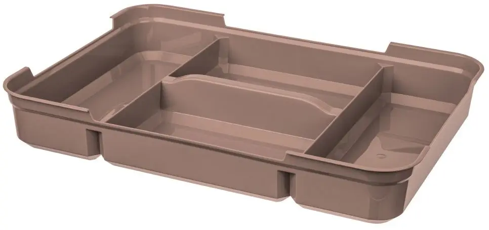 Container cu capac Econova Grand Box 10L (Transparent/Brown)